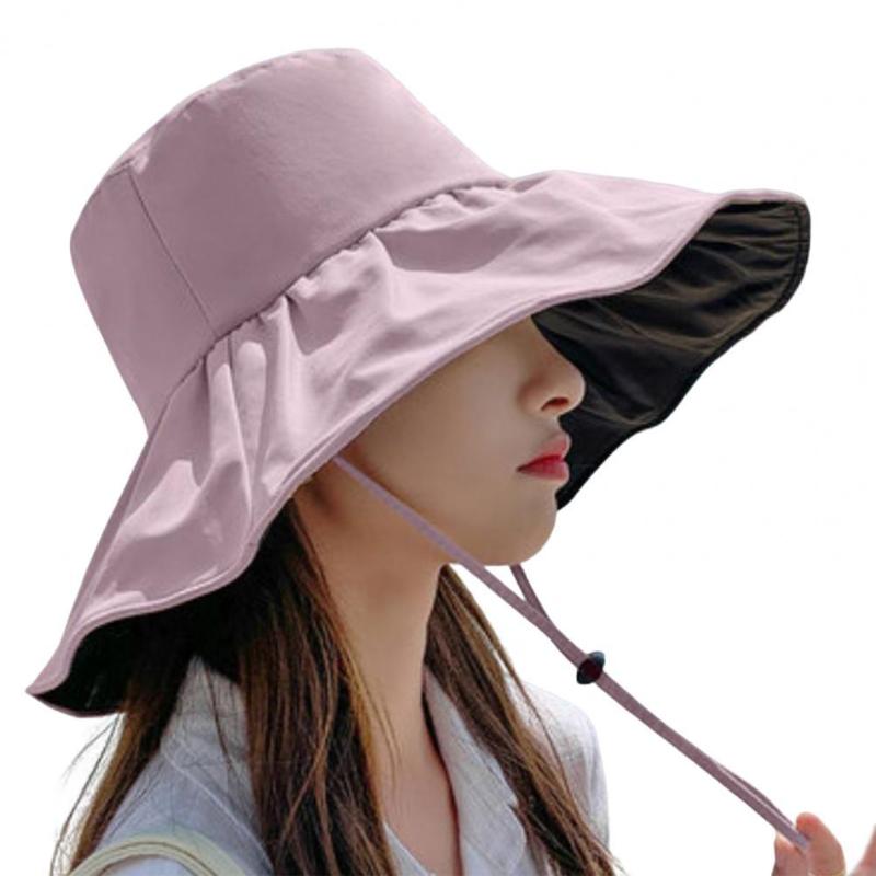 

Visors Summer Fashion Women Sun Cap Foldable Lady Hat Fish Street Headwear OutdoorVisors, Black