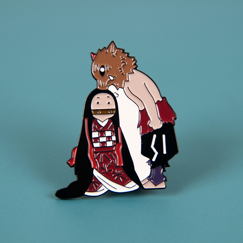 

Demon Slayer Super Kawaii Enamel Pin Kimetsu No Yaiba Lapel Pins for Backpacks badges Brooch on Clothes Anime Accessories Gift Factory Halloween, As picture