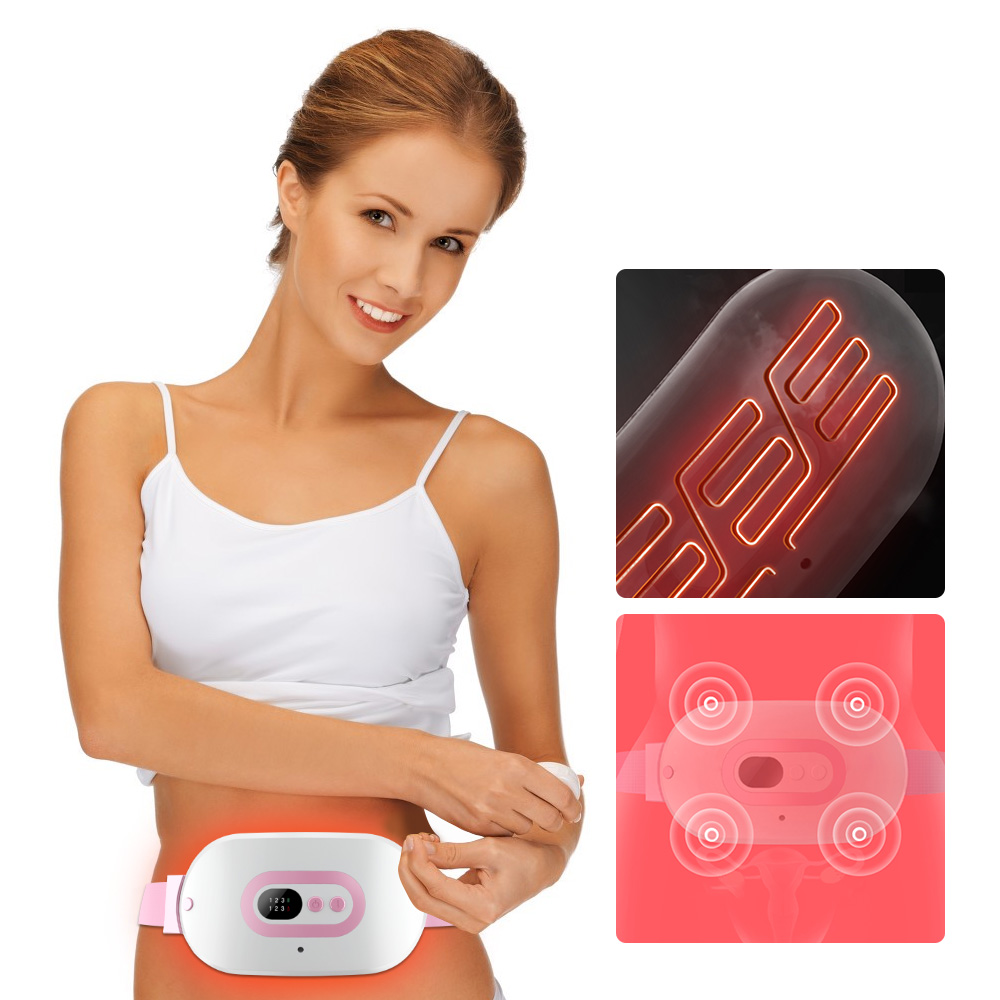 

Electric Relieve Menstrual Pain Abdominal Heating Massager Warm Palace Belt Heat Uterus Acupoints Vibration Waist Belly Massage