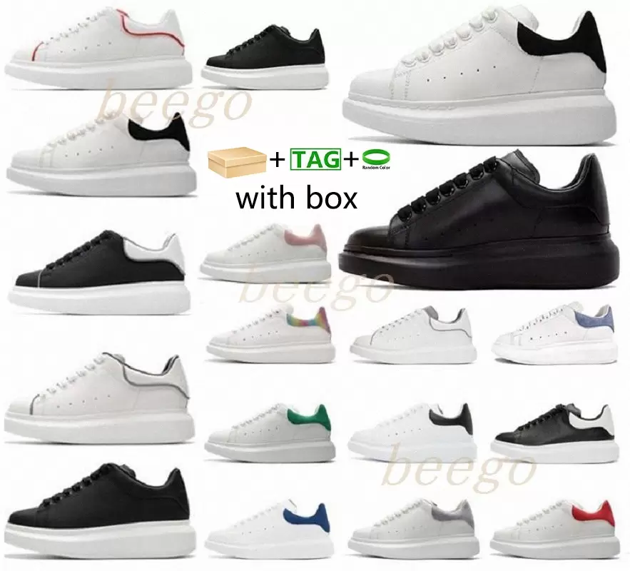 

Casual Shoes Sneakers Leather Oversized Lace Up Espadrilles Designer Women Men Platform Sole White Black Sneaker ' 'Mcqueens ' 'Alexander ' Mcqueens, No.13