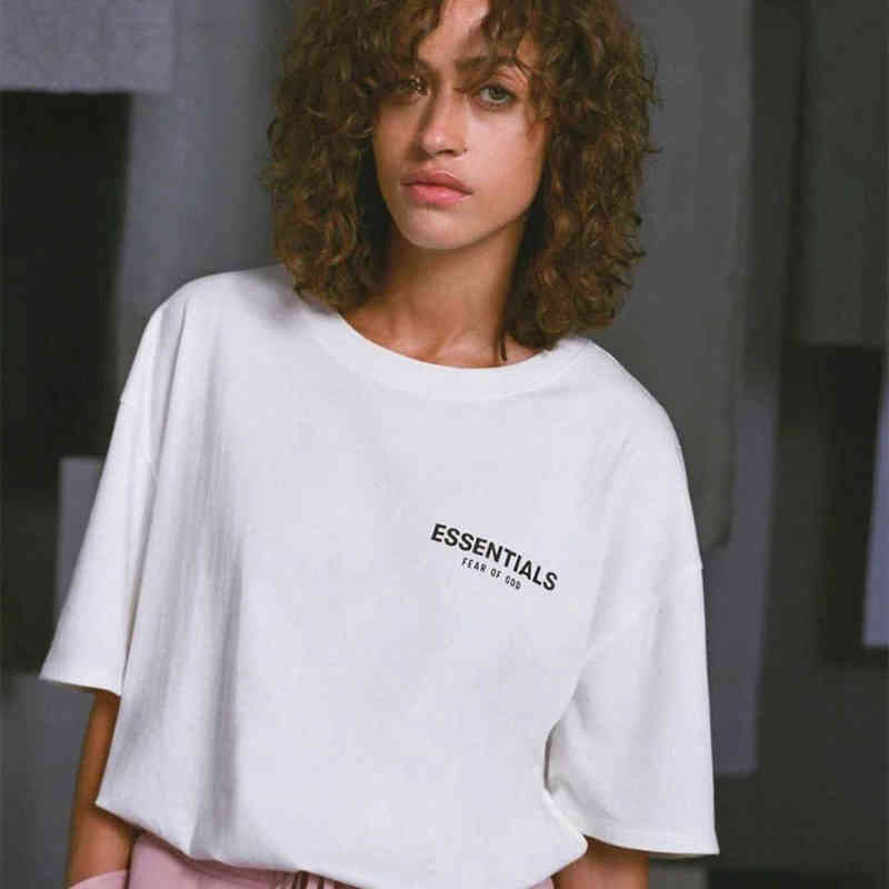 Fashion Essentials Designer Couples t shirts Fog Double Thread Short Sleeve High Street Loose T-shirt Men's and Women's Brand Plus Larg