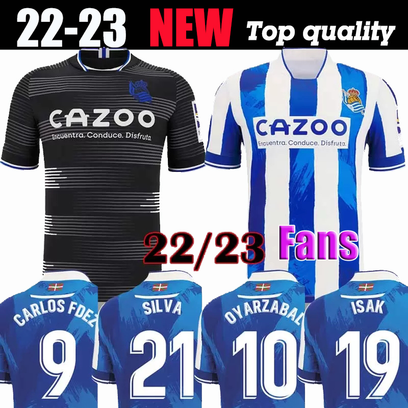 

Real Sociedad 2022 2023 Soccer Jersey OYARZABAL X PRIETO PORTU DAVID SILVA Football Shirt JUANMI 22 23 Carlos Fernandez camiseta de futbol Men kit kids Equipment, Adult top