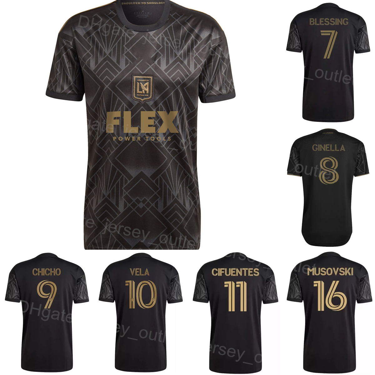 MLS LAFC 29 ARANGO Soccer Jerseys Los Angeles FC 11 CIFUENTES 10 VELA 16 MUSOVSKI 20 ATUESTA 7 BLESSING 94 MURILLO 9 ROSSI Color Black Football S-image-764992406