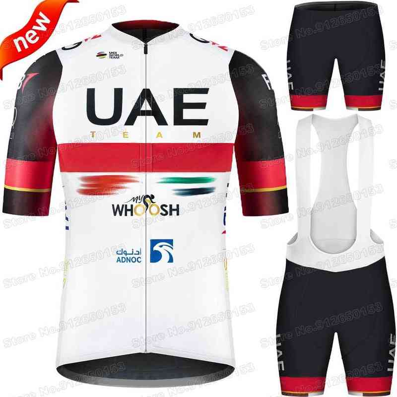 

2022 UAE Team Cycling Jersey Set Men Cycling Clothing Summer Road Bike Shirts Suit Bicycle Bib Shorts MTB Ropa Ciclismo Maillot