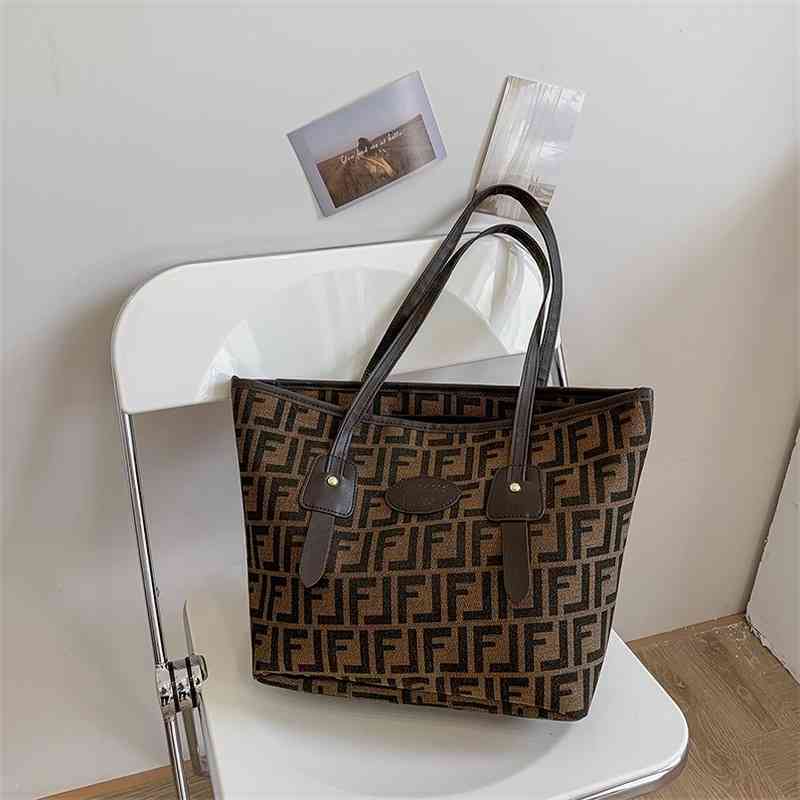 

70% factory online sale Luggage Large Capacity Bag Texture Tote Bag One Shoulder Canvas Ssaew bags
