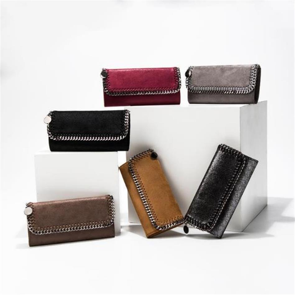 

Stella Mccartney Wallets Fashion Women Purse Long Sqaure Hasp Lady Designer Wallet Soft PVC Leather Bag235m