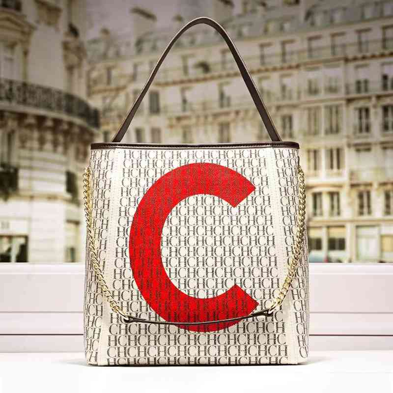 

High-quality 2022 Ch WomenFashion Letter One-shoulder Diagonal Portable Outdoor Shopping Bag Famous Luxury Designer Purses, Light brown