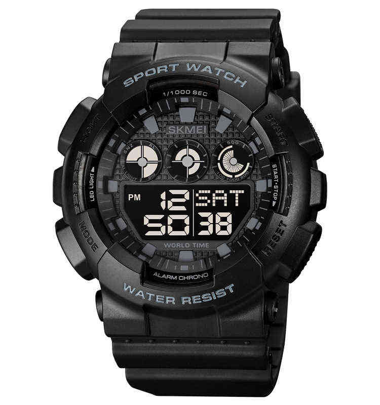 

huiya06 Outdoor fire shadow sports luminous waterproof electronic watch fashion multi-functional trend student sports watch male