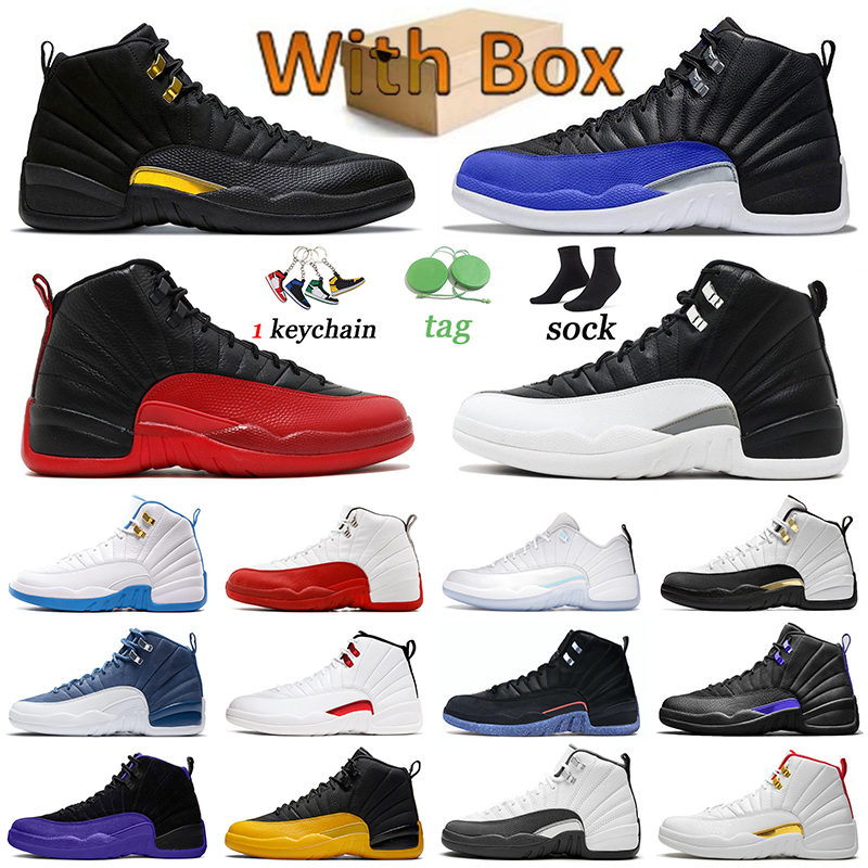 

With Box 2022 Jumpman 12 12s Mens Basketball Shoes Hyper Royal Low Easter XII Utility Grind Twist Flu Game University Gold Black Taxi Sports Sneakers Men Trainers US 13, # hyper royal 40-47