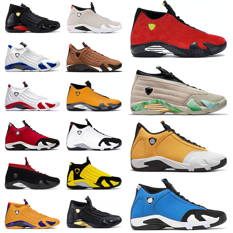 

Original New Jumpman 14 14s XIV Mens Basketball Shoes Ginger Candy Cane Designer Red Lipstick Gym Blue Thunder Fortune Sports Sneakers, A45 ginger 40-47