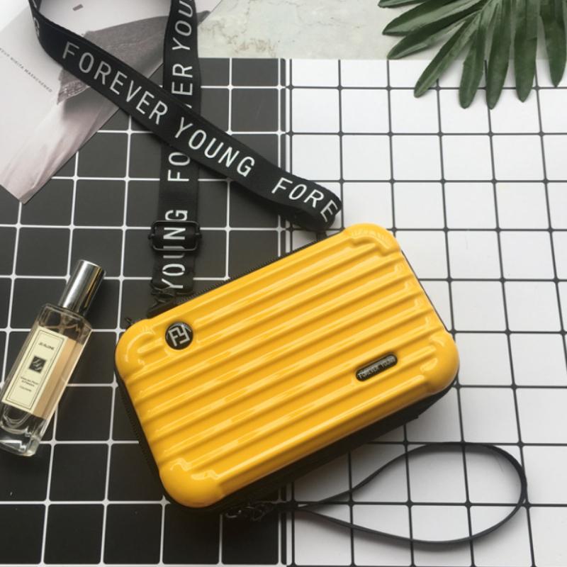 Cosmetic Bags & Cases Hard Shell Small Bag Diagonal Shoulder Suitcase Portable PC Mini Storage Mobile Phone Travel BagCosmetic