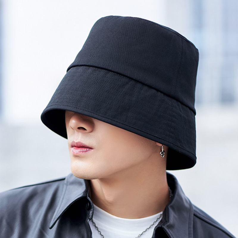 

four eaon hat for Men Bucket Hat Hip hop Hipter Trendy Cap Uniex Cool Panama Hat Cap ummer pring autumn winter 220613, Cotton navy blue