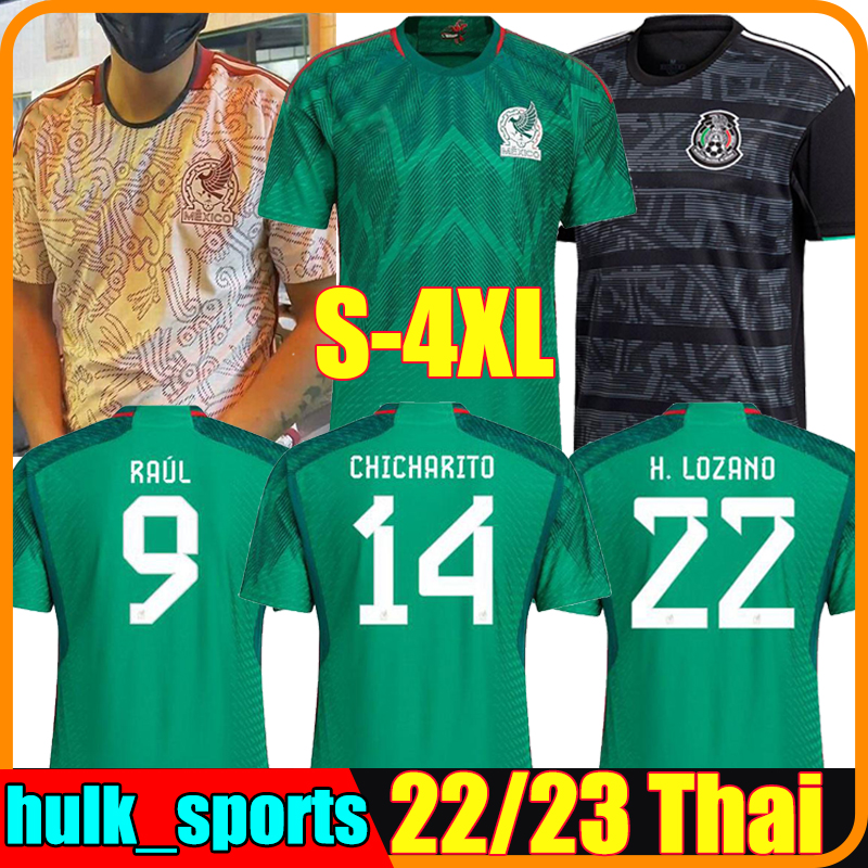 

XXXL 4XL 2022 mexico soccer jerseys home away LOZANO CHICHARITO RAUL football shirt DOS SANTOS ALVAREZ Camisetas de futbol ALVAREZ men kids kits fans player version, 2022 away player