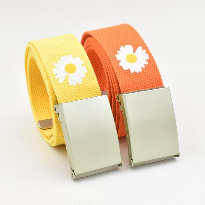 

Belts Daisy Kids Tactical Belt Unisex Fashion Casual Jeans Nylon Accessories Design High Quality Adjustable Canvas, White