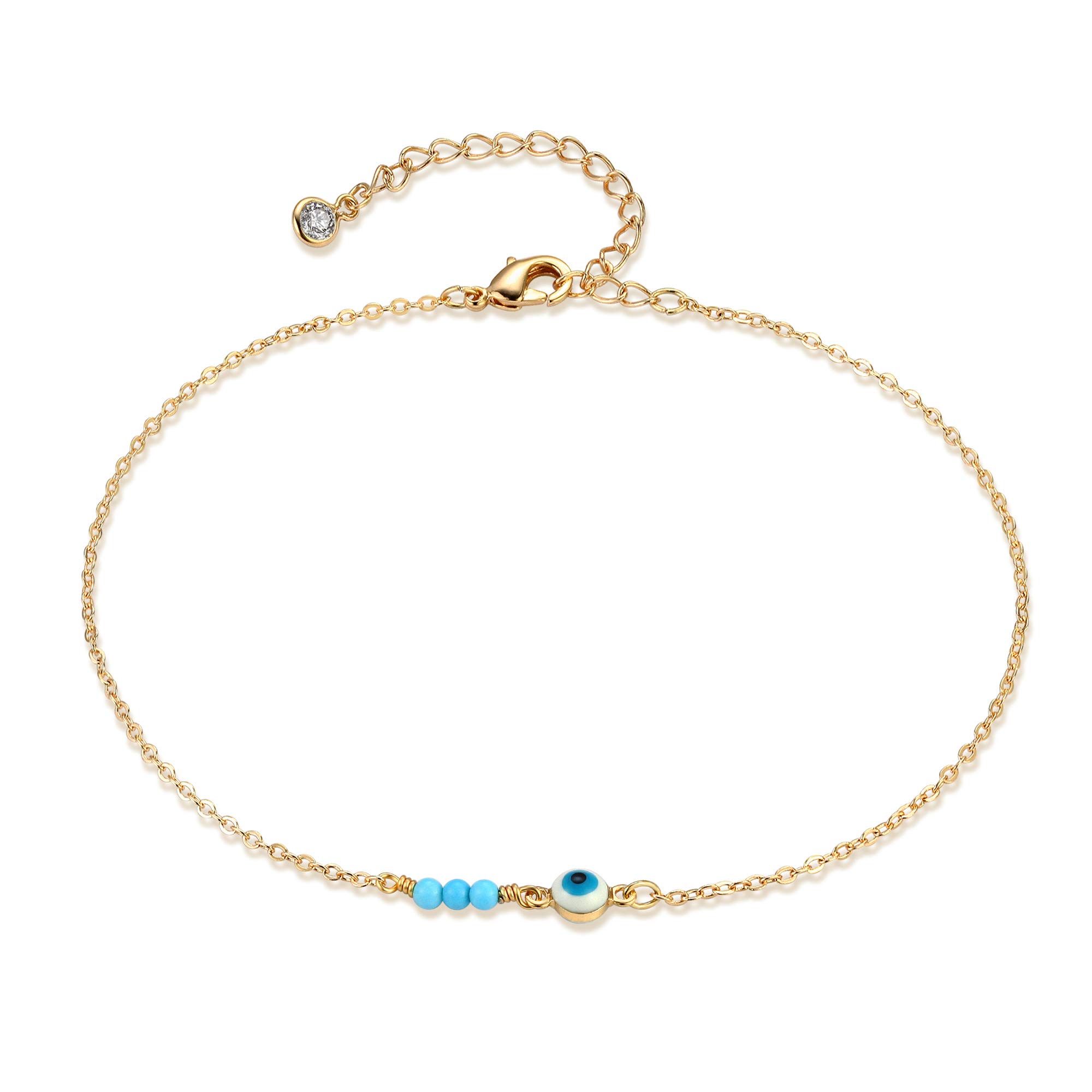 

Anklets Pearl Anklet Handmade 18k Gold Plated Dainty Boho Beach Cute Ankle Bracelet Adjustable Wafer Layered Turquoises Dangle Coins Fo amEGm