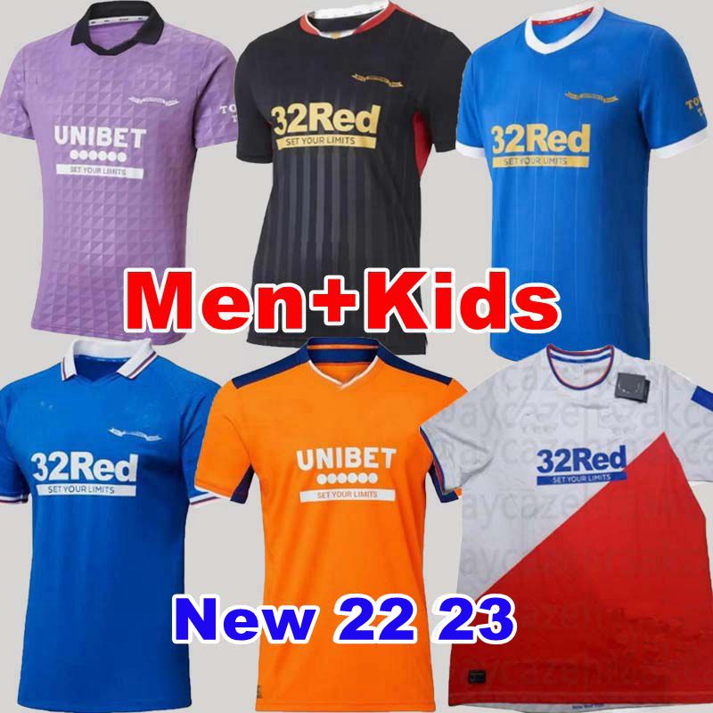 

2022 2023 Rangers 150th Soccer Jerseys Glasgow Arfield DEFOE Aribo TAVERNIER 21 22 23 Football Shirts Men kids kit Special AMAD MORELOS Sakala Roofe third SAKALA, 22 23 home +patch