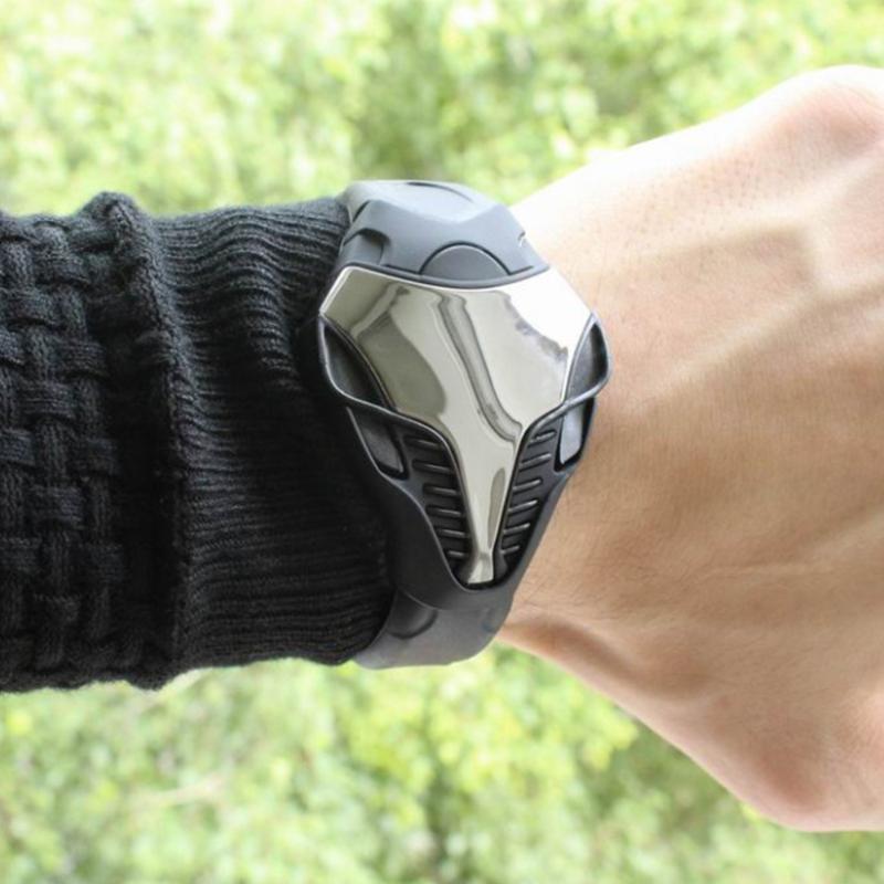 

Wristwatches Brand Mens Watches Cool Technology Style Digital LED Running Timer Watch Men Fashion Montre Homme RelojesWristwatches, White