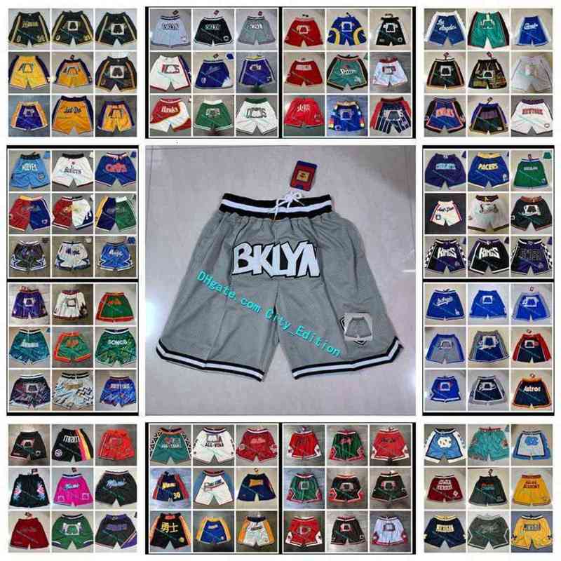 

Hip hop Men' shorts Basketball shorts Men' Gray Brookly Nets Just Don Pink Hip-Hop Sport Wear Zipper Pant With, Choose number