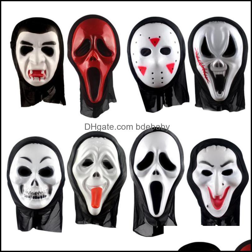 

Party Masks Festive Supplies Home Garden Novelty Scary Toys Halloween Carnival Masker Ghostface Mask Horror Screaming Grie For Adt Prop Dr