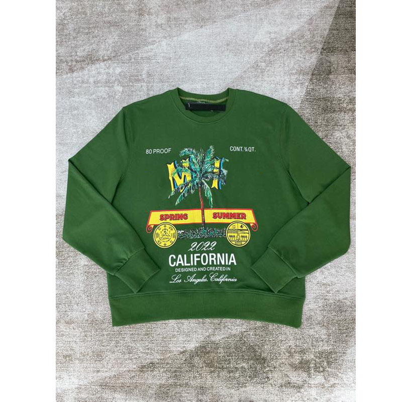 

New AOP jacquard letter knitted sweater in autumn / winter 2022acquard knitting machine e Custom jnlarged detail crew neck cotton cvf36he, Green