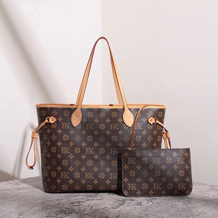 

New fashion women handbags ladies designer composite bags lady clutch bag shoulder tote female purse wallet MM size M40156, Brown grid