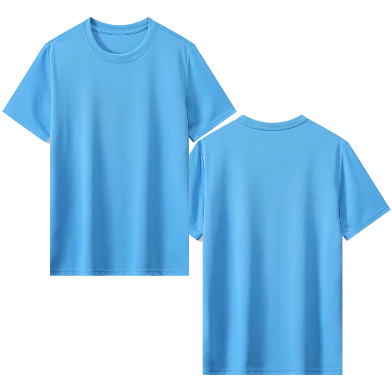 Latest Fashion Quick Dry Crewneck Mens Soccer Jerseys Light Blue Short Sleeve T-Shirts TZCP0030