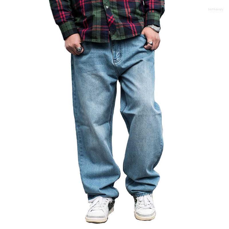 

Men's Jeans Trendy Hiphop Harem Men Casual Denim Pants Loose Baggy Wide-Leg Straight Trousers Street Style ClothingMen's Bert22, Blue