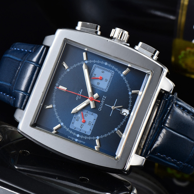 WristWatches for Men 2022 New Mens Watches All Dial Work Quartz Watch High Quality Top Luxury Brand Chronograph Clock leather Belt Men Fashion ZE