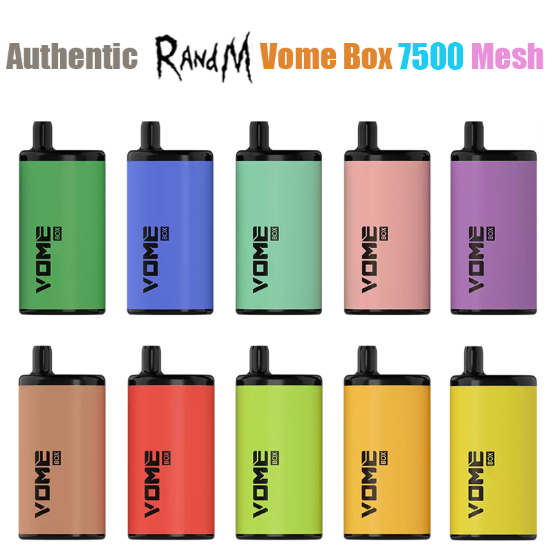

RandM Vome Box 7500 Puff Sigarette Vape Disposable E cigarette puffbar vaper desechable 0% 2% 3% 5% 15ML pre-filled 850mah Rechargeable Battery Vape Pen Tornado 7000