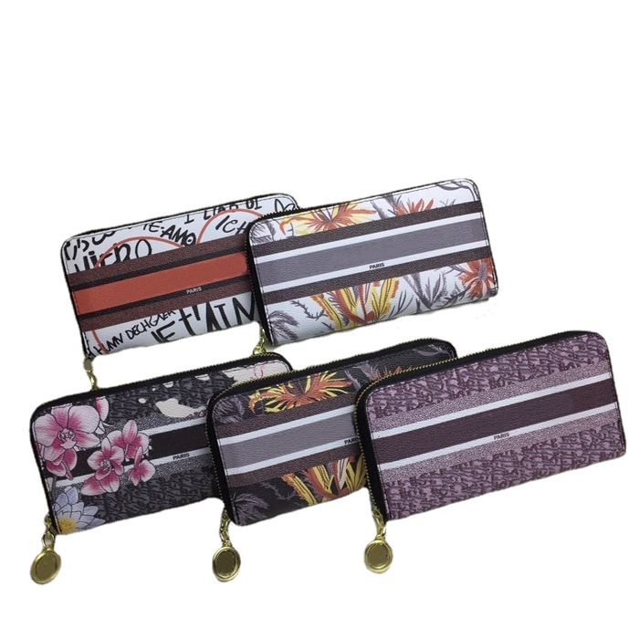 

2022 Wallet Women Purse Designer Fashion Bags All matched Mens Letter Luxury Clutches Ladies Floral Zipper Card Holders, 05