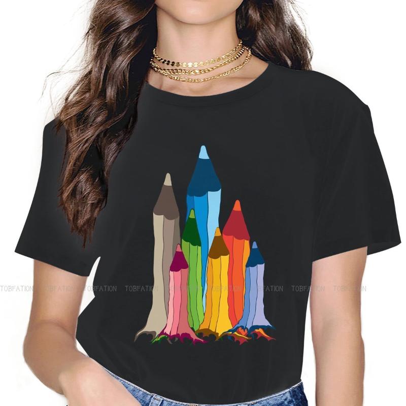 

Women' T-Shirt Creative Trees Casual TShirt Ride Printing 4XL T Shirt Girl Short Sleeve Special Gift Clothes, Blue green