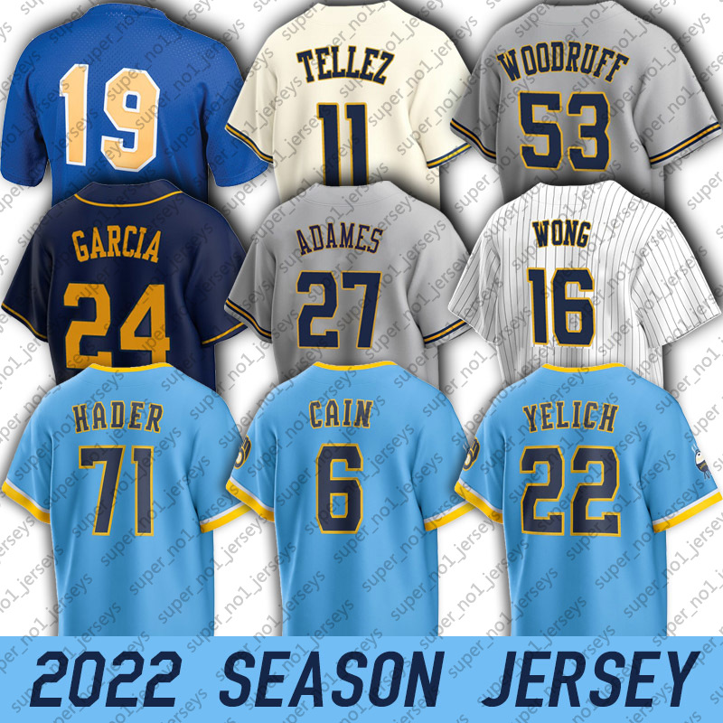 

Christian Yelich Jersey Baseball Milwaukee City Connect Brew Crew Lorenzo Cain Josh Hader Willy Adames Jerseys Robin Yount Rowdy Tellez Hunter Renfroe Kolten Wong, Man custom jersey (njr)
