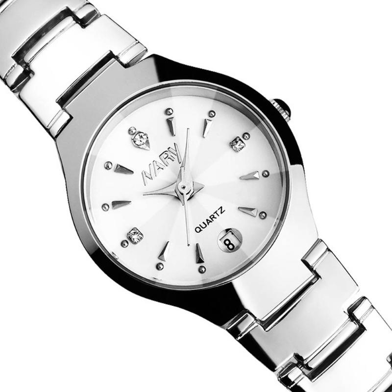 

Wristwatches Luxury Women Bracelet Watches Single Calendar Quartz Stainless Steel Date Wrist Fashion Watch 2022