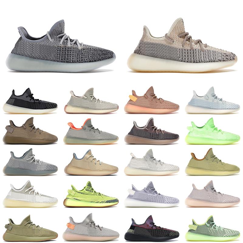 

2021 men wome running shoes Ash Blue Pearl Stone Bred Cream White Desert Sage Tail Light mens tr pod''Yeezies''350''Yezzies''Boost v2 Kanyes, # 1
