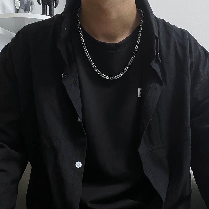 

Chains Cuba Stainless Steel Chain Necklaces For Women Men Long Hip Hop Necklace On The Neck Collar Fashion Jewelry Gift AccessoriesChains