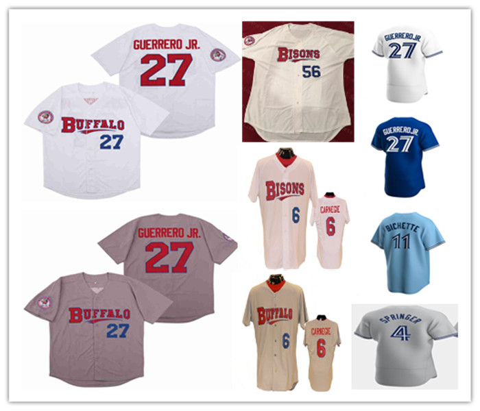 

Custom Buffalo Bisons Vladimir Guerrero Jr.Jersey Randal Grichuk Cavan Biggio Patterson Michael De La Cruz Bo Bichette Anthony Alford Lourdes Gurriel Jr.Women Youth, Men flexbase blue