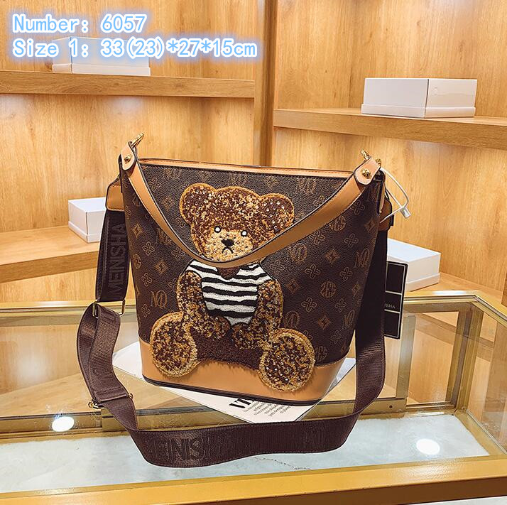 

Wholesale factory ladies leather shoulder bags sweet fashion studded handbag elegant atmosphere retro printing tote bag large capacity embroidery handbags, Coffee1-6057