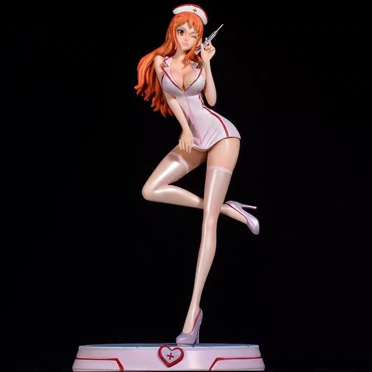 

action figures One Piece GK Nami Hand Nurse Nami Uniform Sexy Model Ornament onepiecefigure Office Aberdeen, Customize