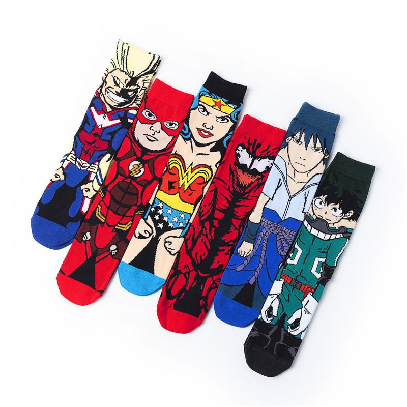 

Men's Socks Colorful Fashion Interesting Funny Cute Movie Stars Men And Women Personality Cotton Cartoon High Quality SocksMen's