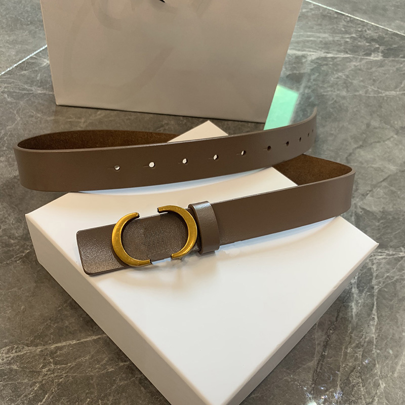 

Mens Designer Belts For Womens Fashion Luxurys Belt Men Golden Buckle Genuine Leather Smooth Waistband Cintura Ceinture 2.8cm Width 2203038WU, No box