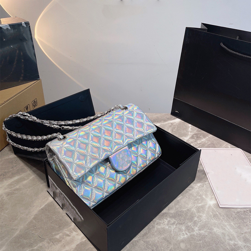 Top High Quality Shoulder Bag Classic Pearlescent Double Flap Fashion Chain Quilted Designer Bag Luxury Cross body Messenger Backpack Wallet Hand