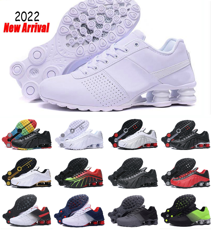 

TOP Quality Mens running shoes triple white Silver Red Platinum men shox 809 DELIVER OZ NZ 301 sports trainers sneakers runners jogging walking outdoor size 40-46, Box