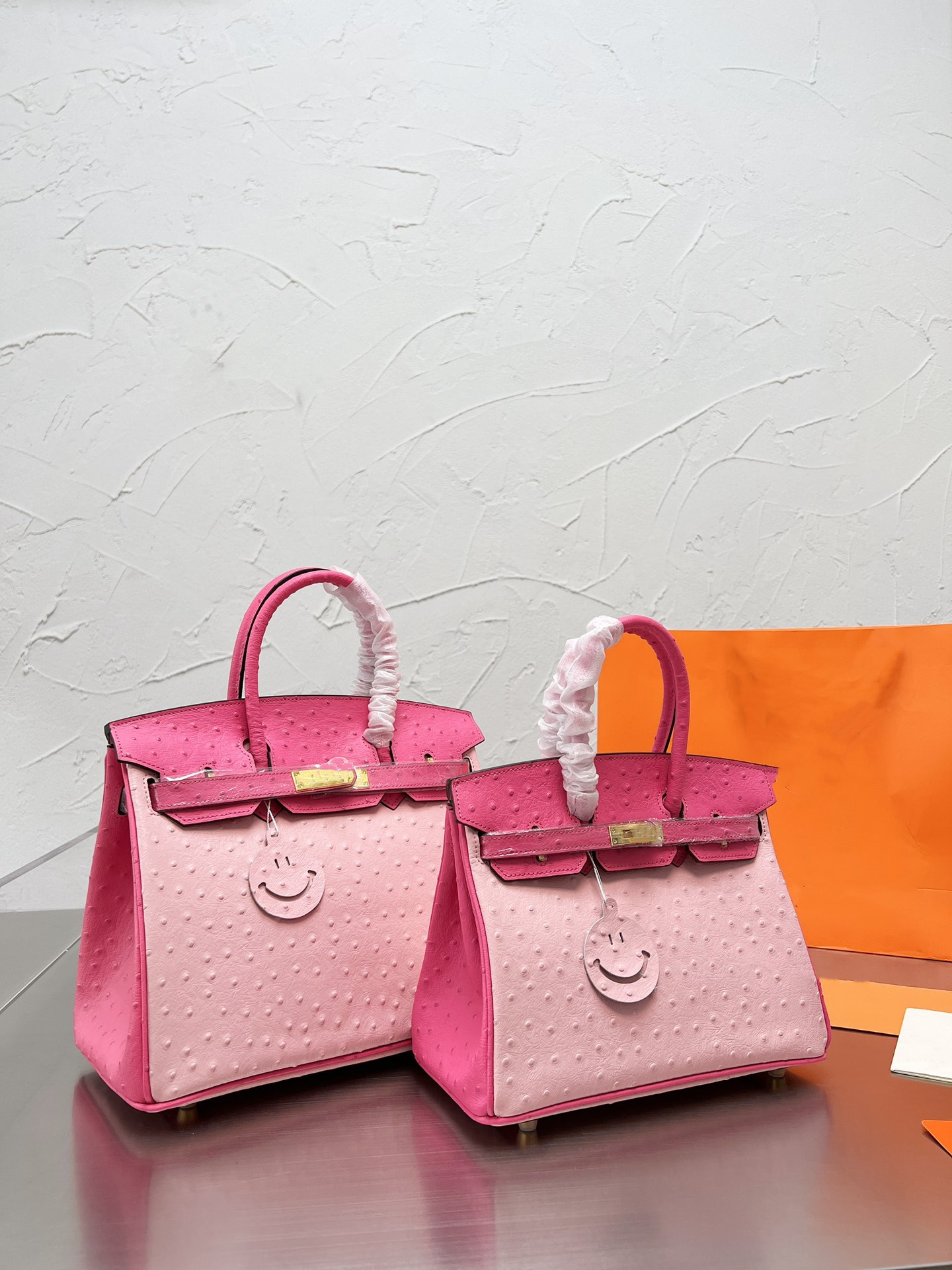 

5A quality bags women handbag shoulder herme birkin South Africa ostrich pattern bag leather portable bk25 platinum leisure hand sewing by hand wax z, Box