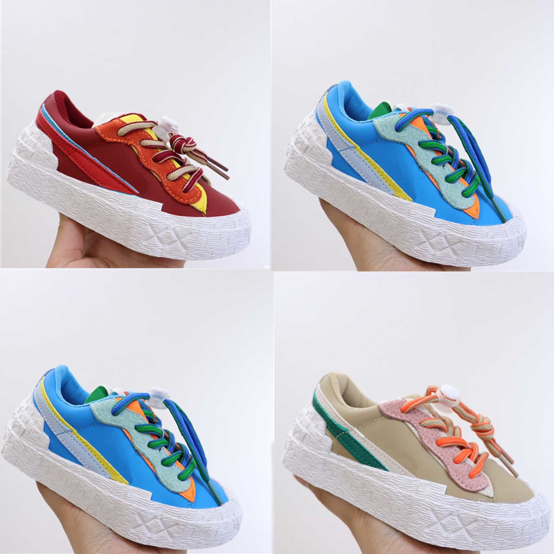 Kids Running Shoes Infant Neptune Blue Reed Toddler Team Red Kaws Sacais Blazers Low 77 Vintage URGE series Boys Girls Sneakers XX featured Train