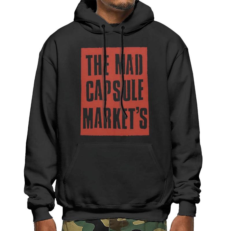 

Men' Hoodies & Sweatshirts Sale The Mad Markets Black Dtg Print Music Anime Oversized Hoodie Men Sets Mantle Graphic, Gray