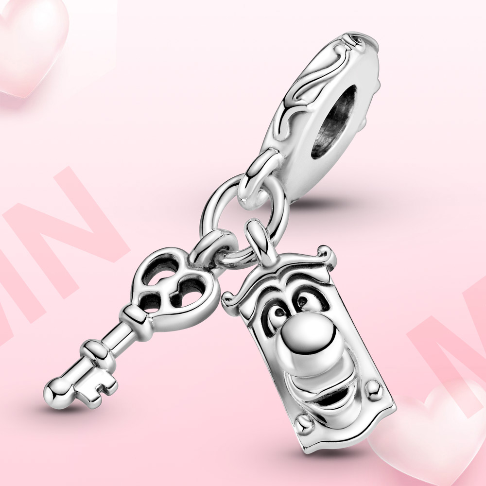 

925 Silver charm jewelry key Dangle Charm bead Original Fit Pandora Bracelet women jewelry