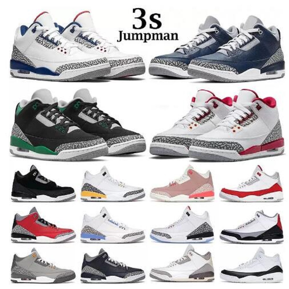 

Man Jumpman 3 Mens Basketball Shoes 3s Dark Mocha Muslin Kumquat Cardinal Red Black Cement Racer Blue Fragment UNC Cool Grey Georgetown Sneakers Eur 40-47, # 9