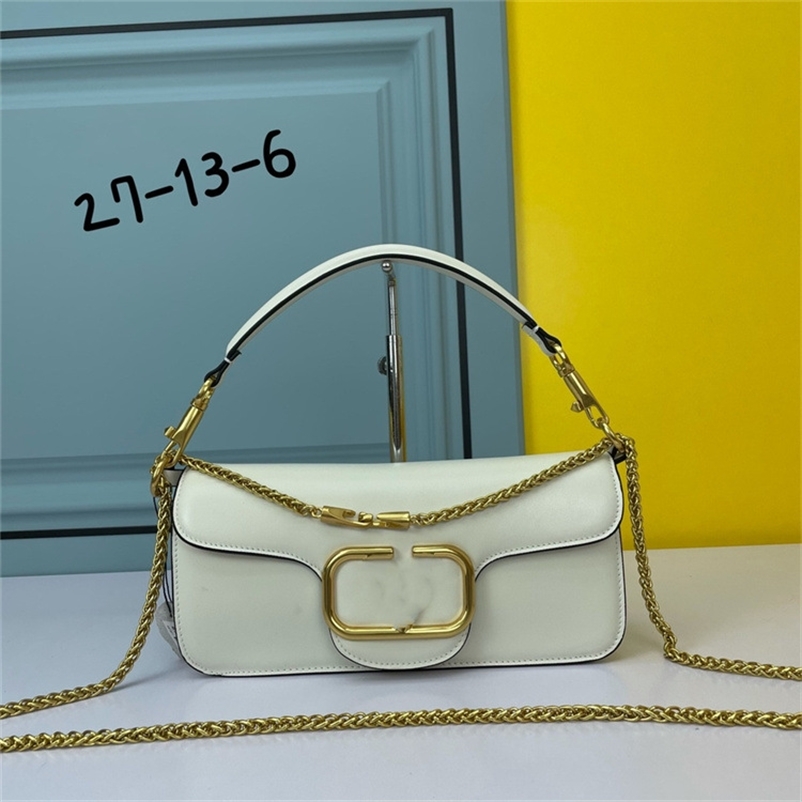 

popular bag 2022 spring and summer new oblique cross high texture V-button flip shoulder, White