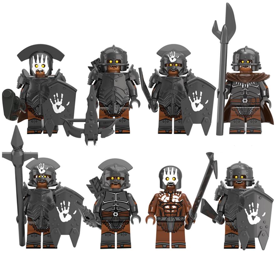 

The Lord of the Rings Building Blocks Toy Great Soldier Orcs Uruk Hais Commander Archer Infantry Shaman Warrior Mini Action Figure346v