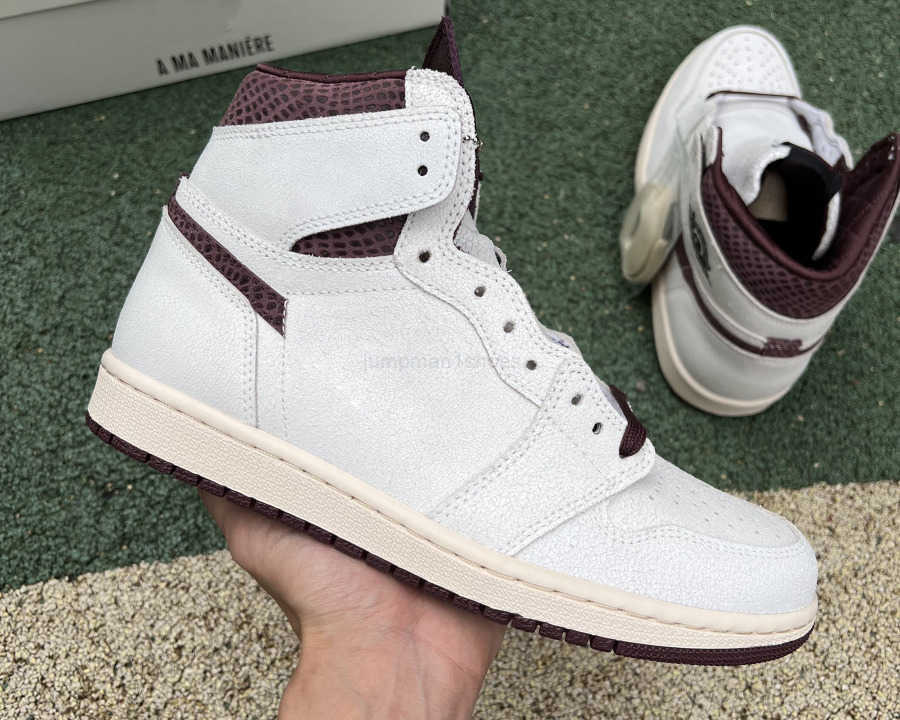 

Authentic High OG 1s shoes A Ma Maniere x jumpman 1 white brown red mens Womens trainers sports sneakerss With Box, #1